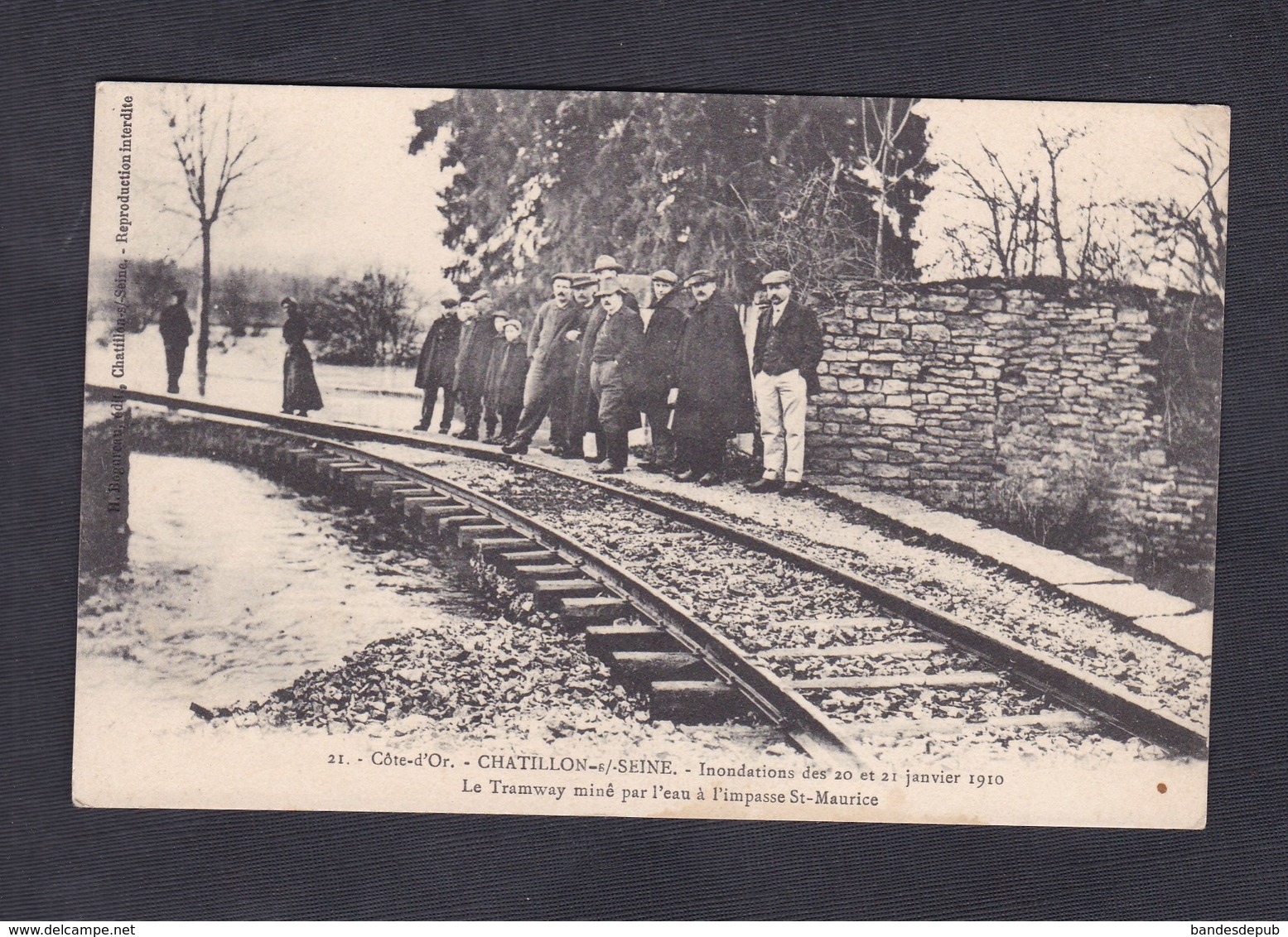 Vente Immediate Chatillon Sur Seine Inondations ( Inondation ) Tramway Miné Par L'eau Impasse St Maurice Ed. Bogureau - Chatillon Sur Seine