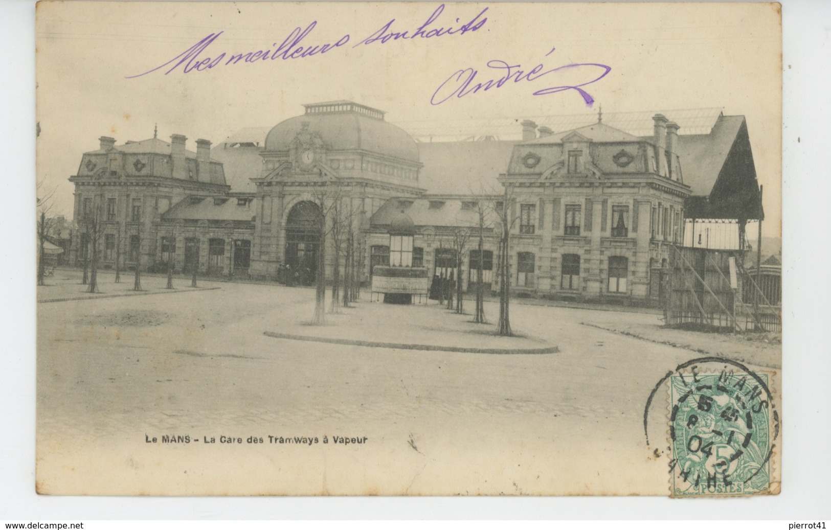 LE MANS - La Gare Des Tramways à Vapeur (carte Précurseur ) - Le Mans