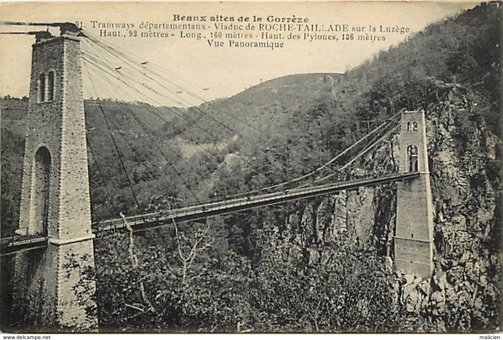 Dpts Div.-ref-AG131- Corrèze - Viaduc De Rochetaillade - Viaducs - Ligne De Tramways Départementaux - - Autres & Non Classés