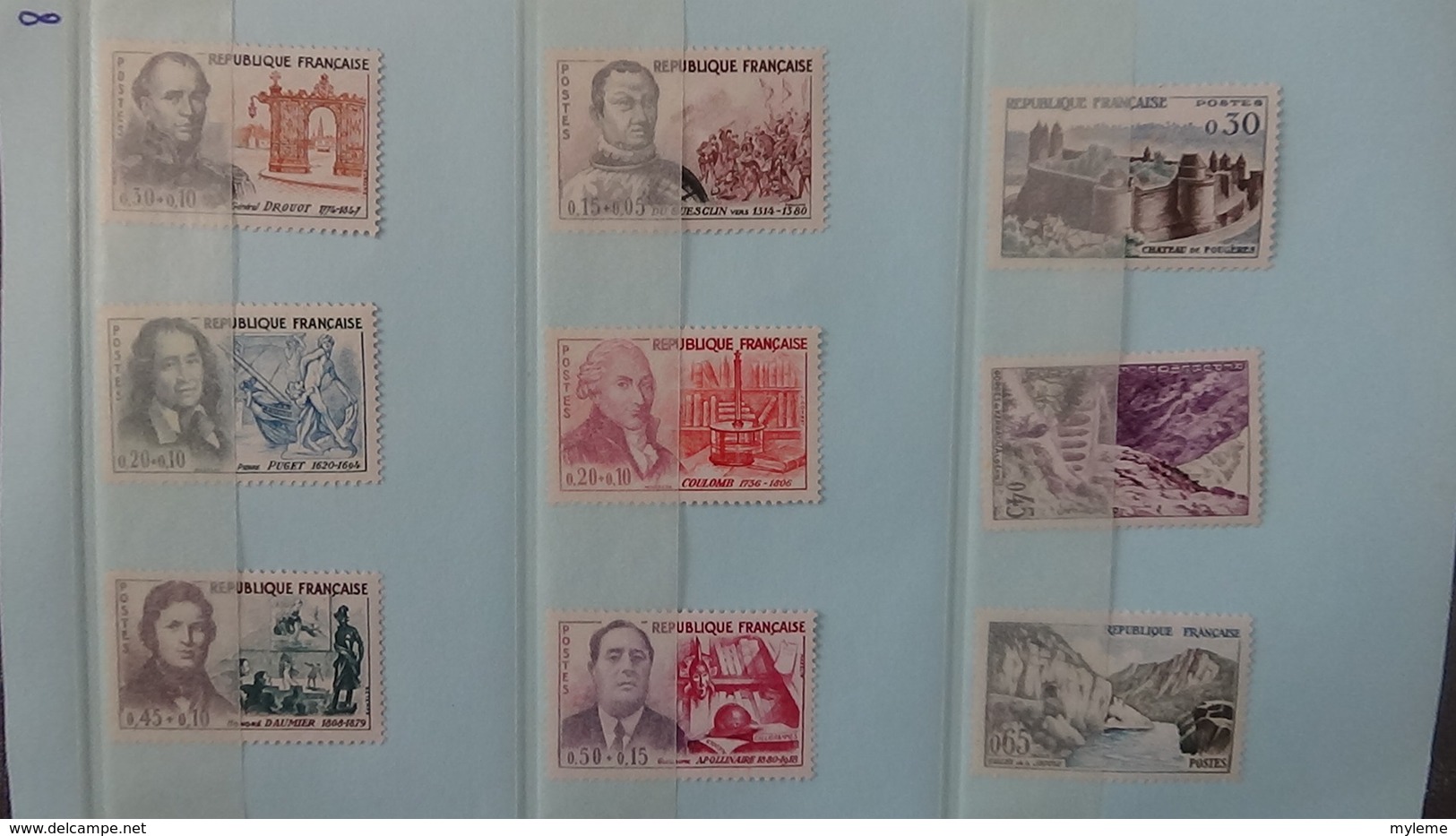 Carnet à choix dont séries grands hommes, timbres ànnées 40 à 60, carnets croix rouge  tout est **. Côte très sympa !!!