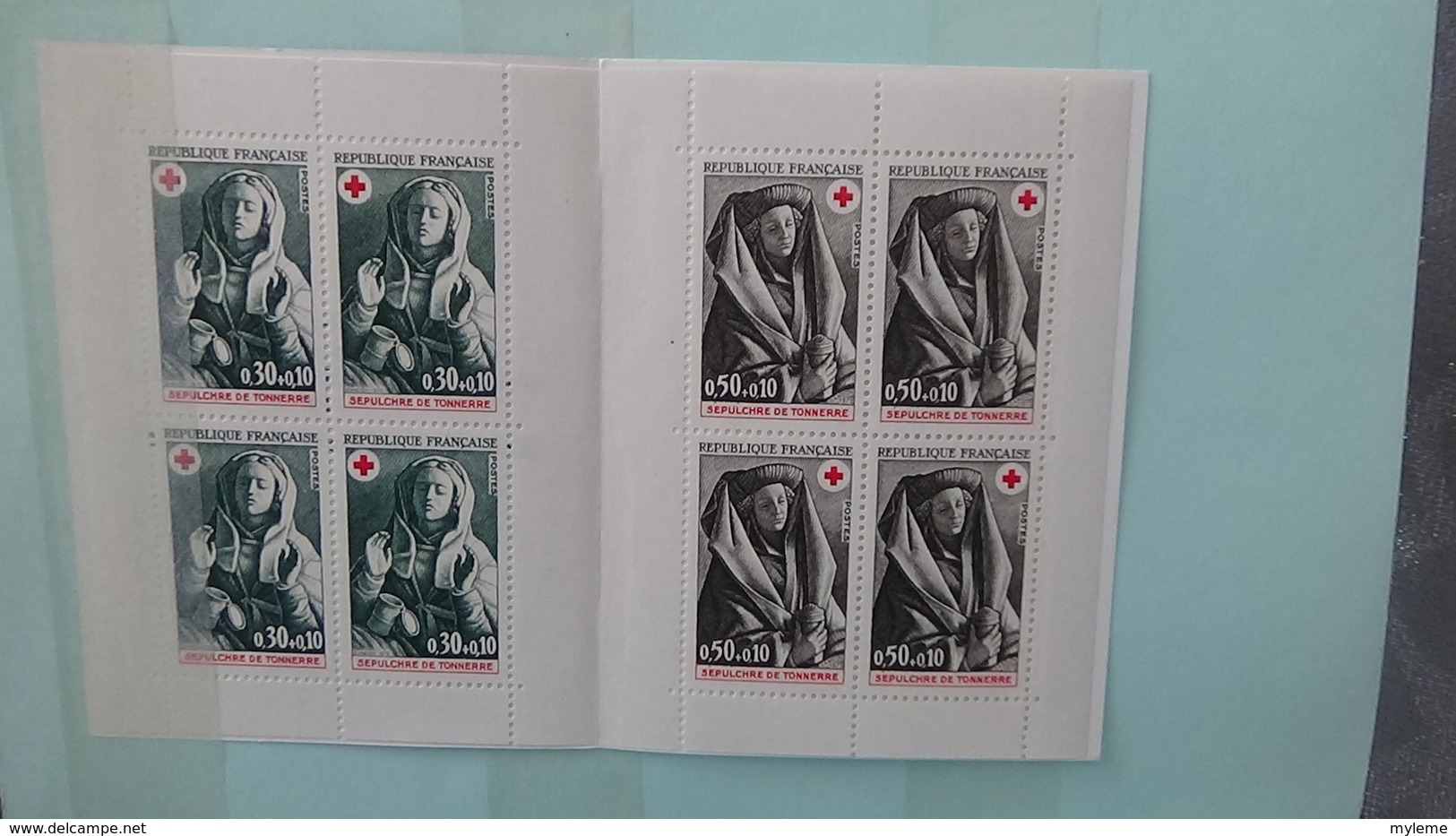 Carnet à choix dont séries grands hommes, timbres ànnées 40 à 60, carnets croix rouge  tout est **. Côte très sympa !!!