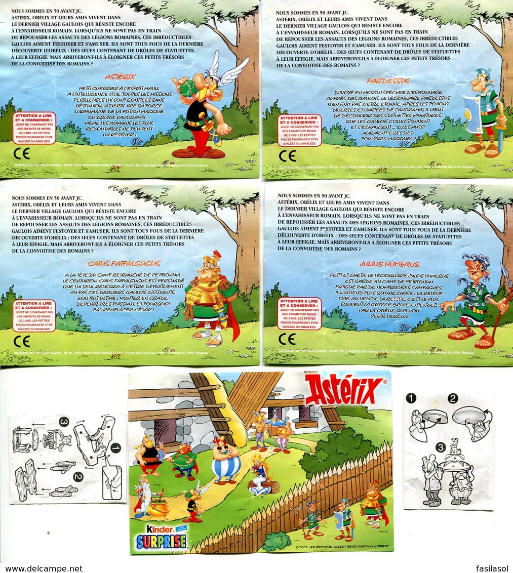 Kinder 2001 : Série Complète : Astérix Et Les Romains (10 Figurines Avec 10 BPZ) + Valisette Métal - Astérix & Obélix