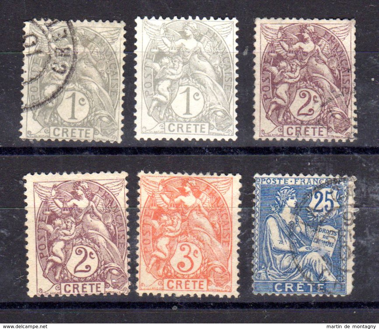 Kleine Sammlung Franz. Briefmarkenausgaben "KRETA", Ohne Gummi Oder Gestempelt, Gem. Scan, Los 50986 - Gebraucht