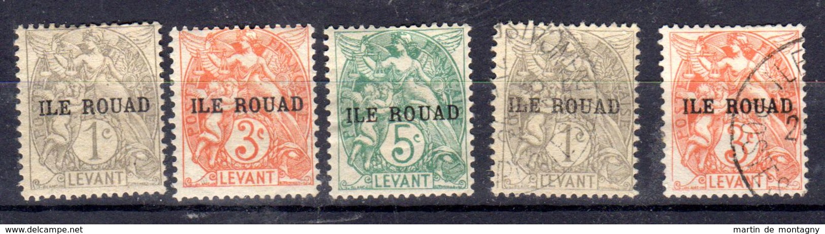 Kleine Sammlung Franz. Briefmarkenausgaben "Ile Rouad", Mit Falz Oder Gestempelt, Gem. Scan, Los 50989 - Gebraucht