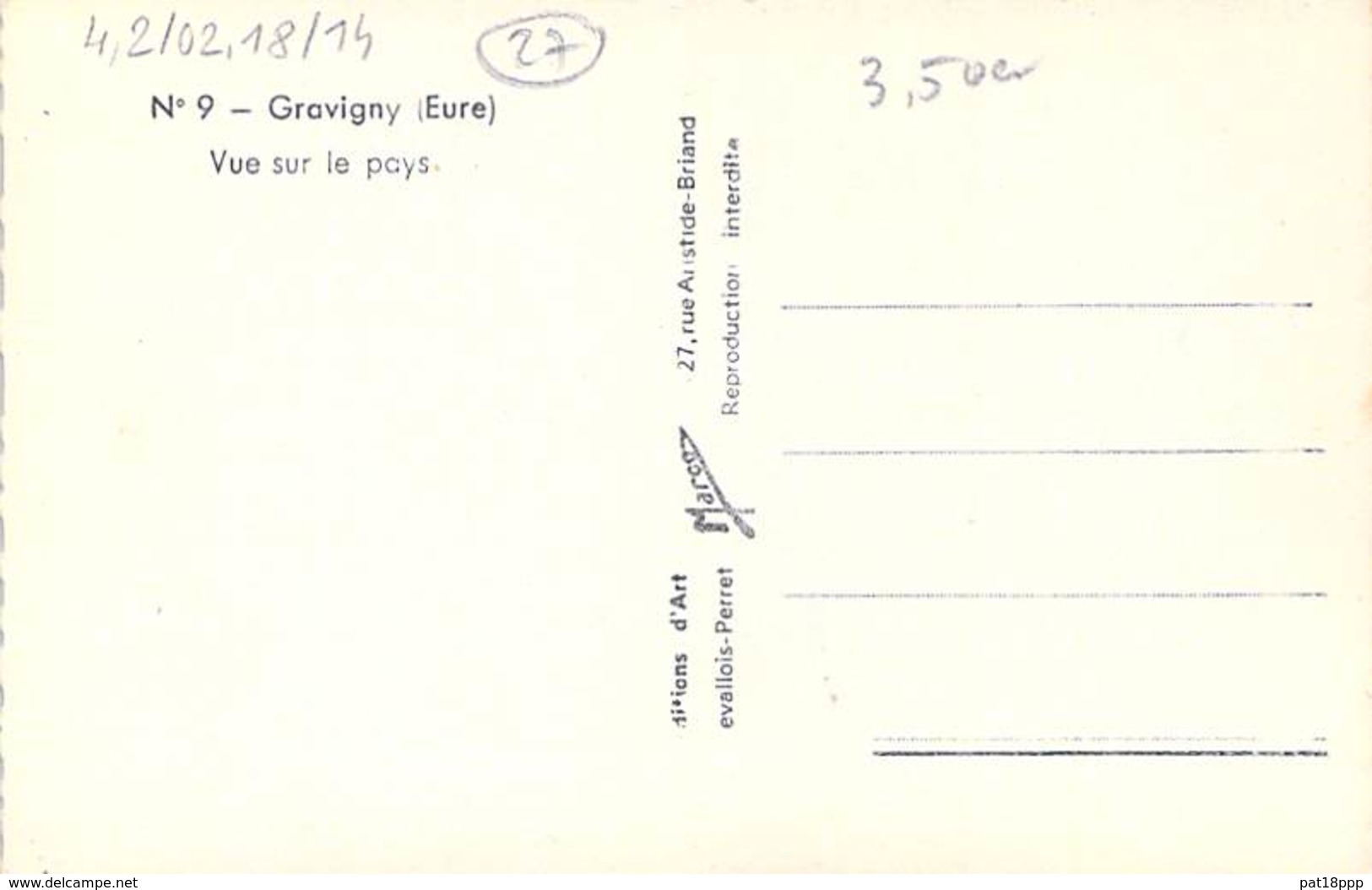 27 - GRAVIGNY : Vue Sur Le Pays - CPSM Dentelée Noir Blanc Format CPA - Eure - Autres & Non Classés