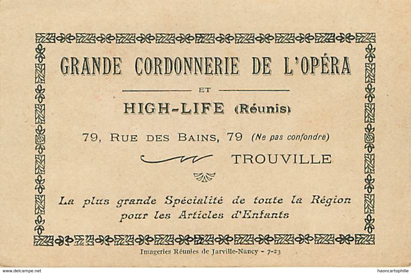 14 Trouville Publicité Pour Cordonnerie De L'Opera - Trouville