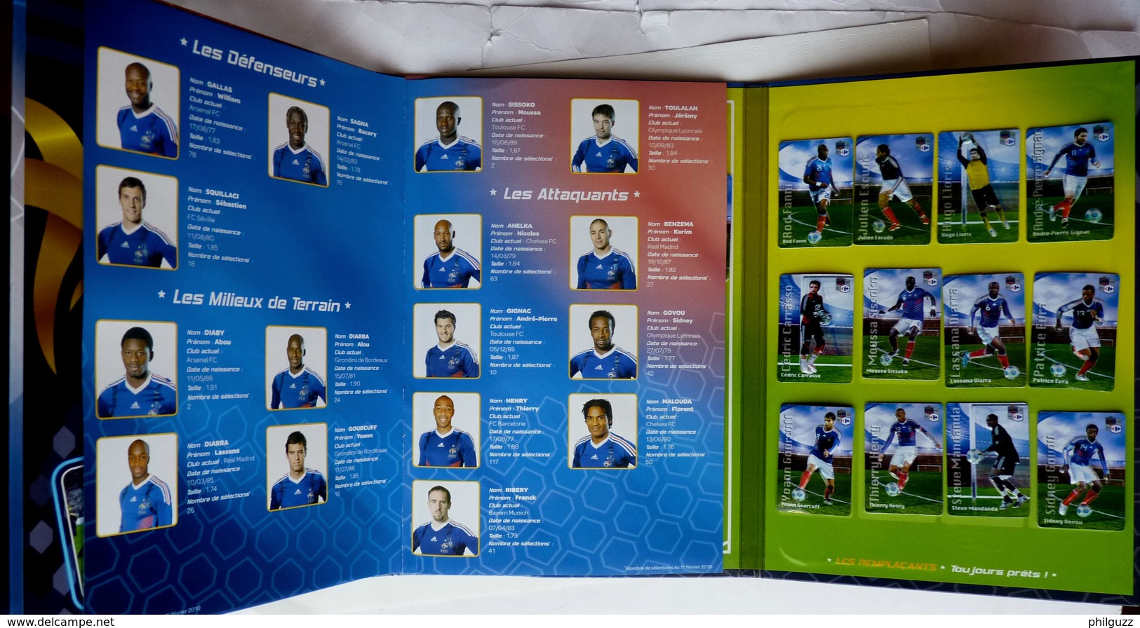 ALBUM CARREFOUR FOOT 2010  EQUIPE DE FRANCE COMPLET AVEC 23 MAGNETS DIFFERENTS DES JOUEURS (2) - Autres & Non Classés