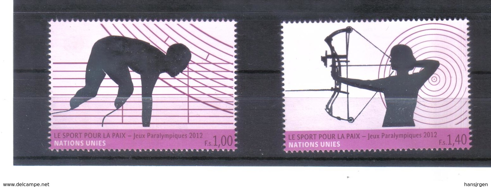 GEO710 UNO GENF 2012 MICHL 795/96 Postfrisch ** SIEHE ABBILDUNG - Unused Stamps