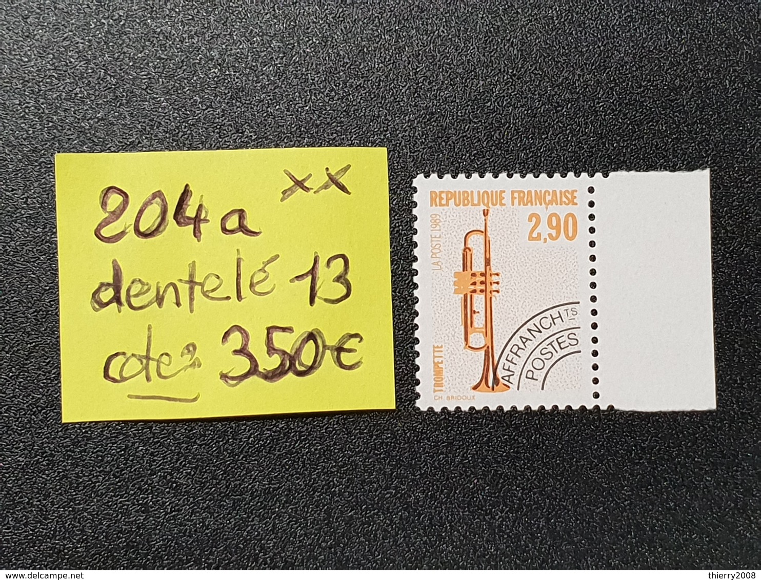 Timbre Préoblitéré N° 204a (Dentelés 13)  Neuf ** Gomme D'Origine Avec Bord De Feuille  TTB - 1989-2008