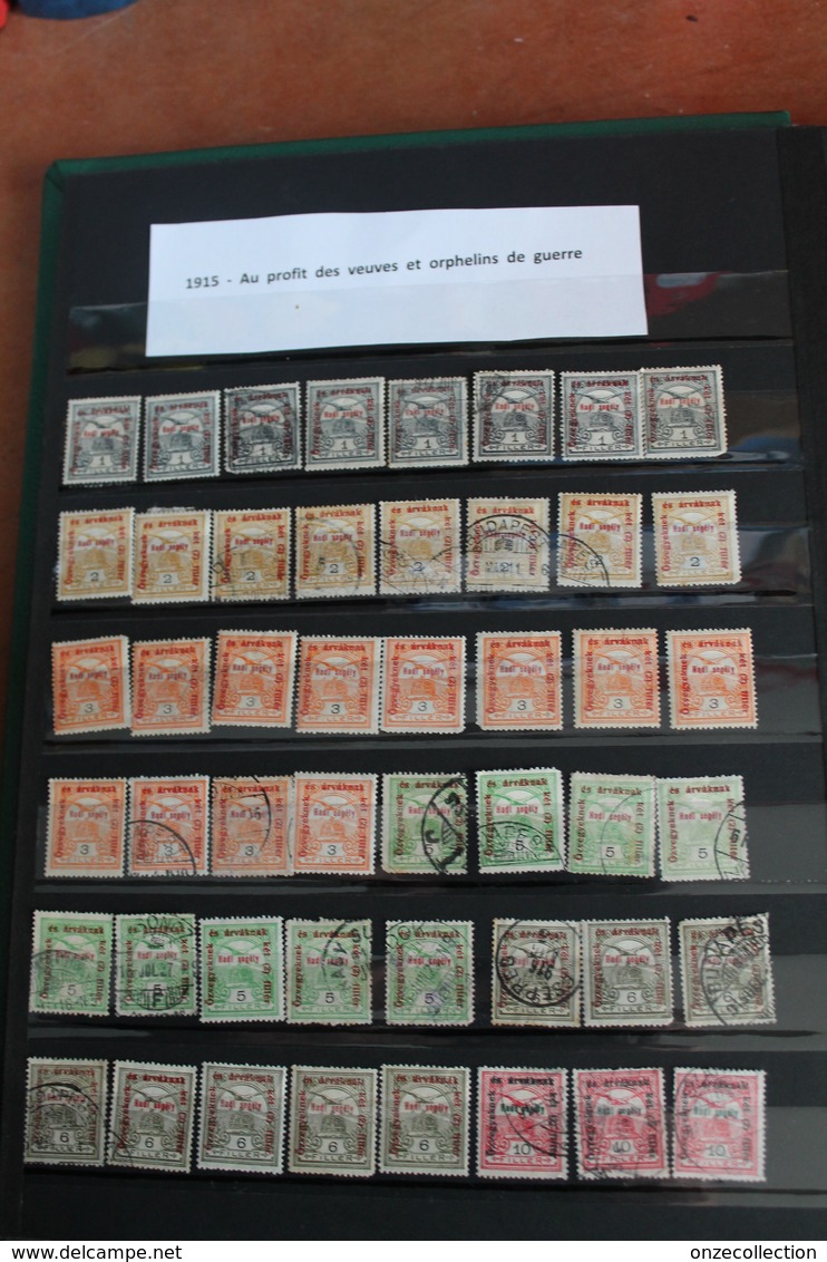 1915     -   POUR  LES  VEUVES  ET  LES  ORPHELINS  DE  GUERRE     ACCUMULATION  EN  TIMBRES *  ET  OBLITERES - Oblitérés