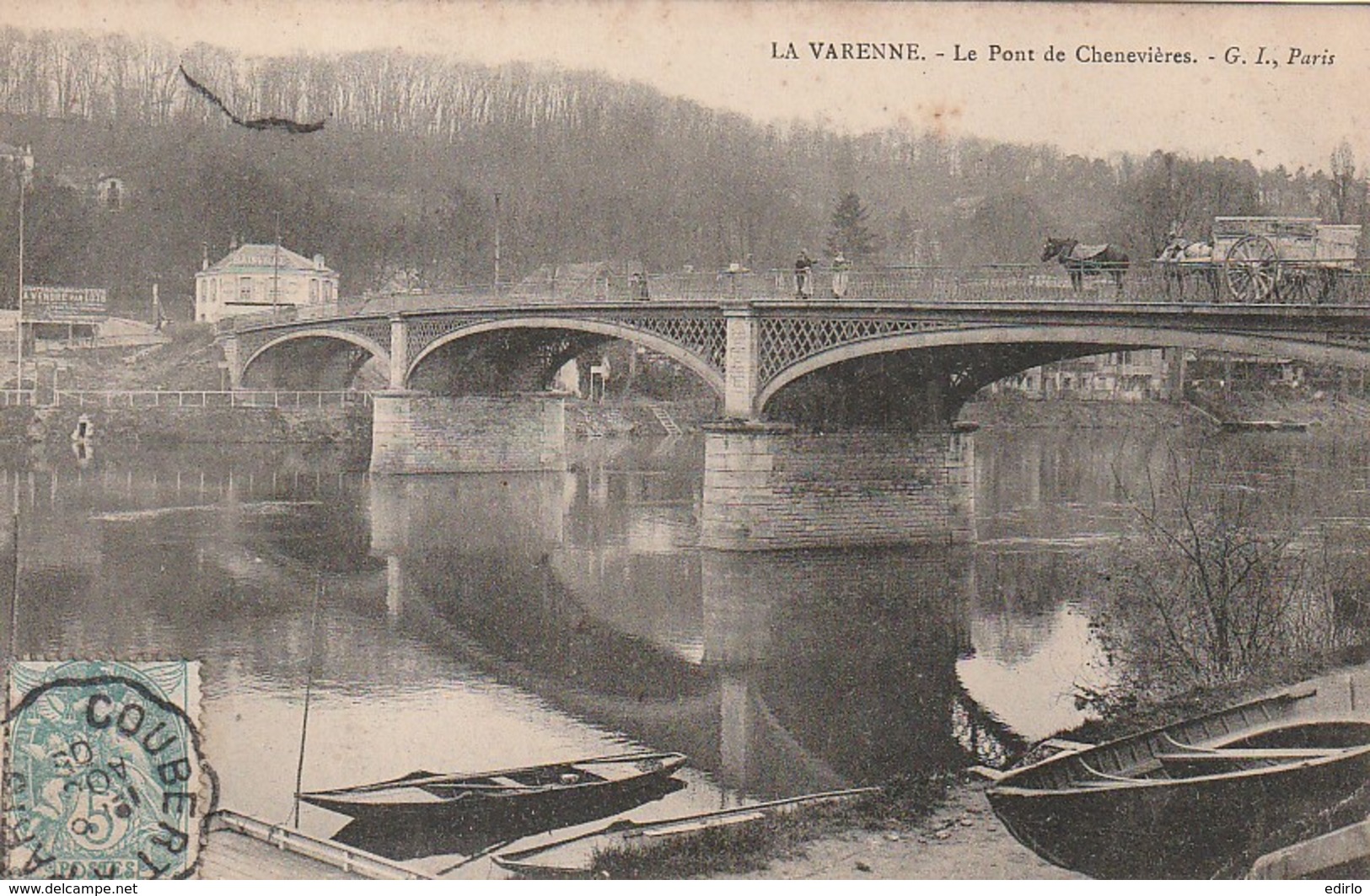 ** *  94  *** LA VARENNE  Le Pont De Chenevieres  Amorce Petits Plis - - Autres & Non Classés