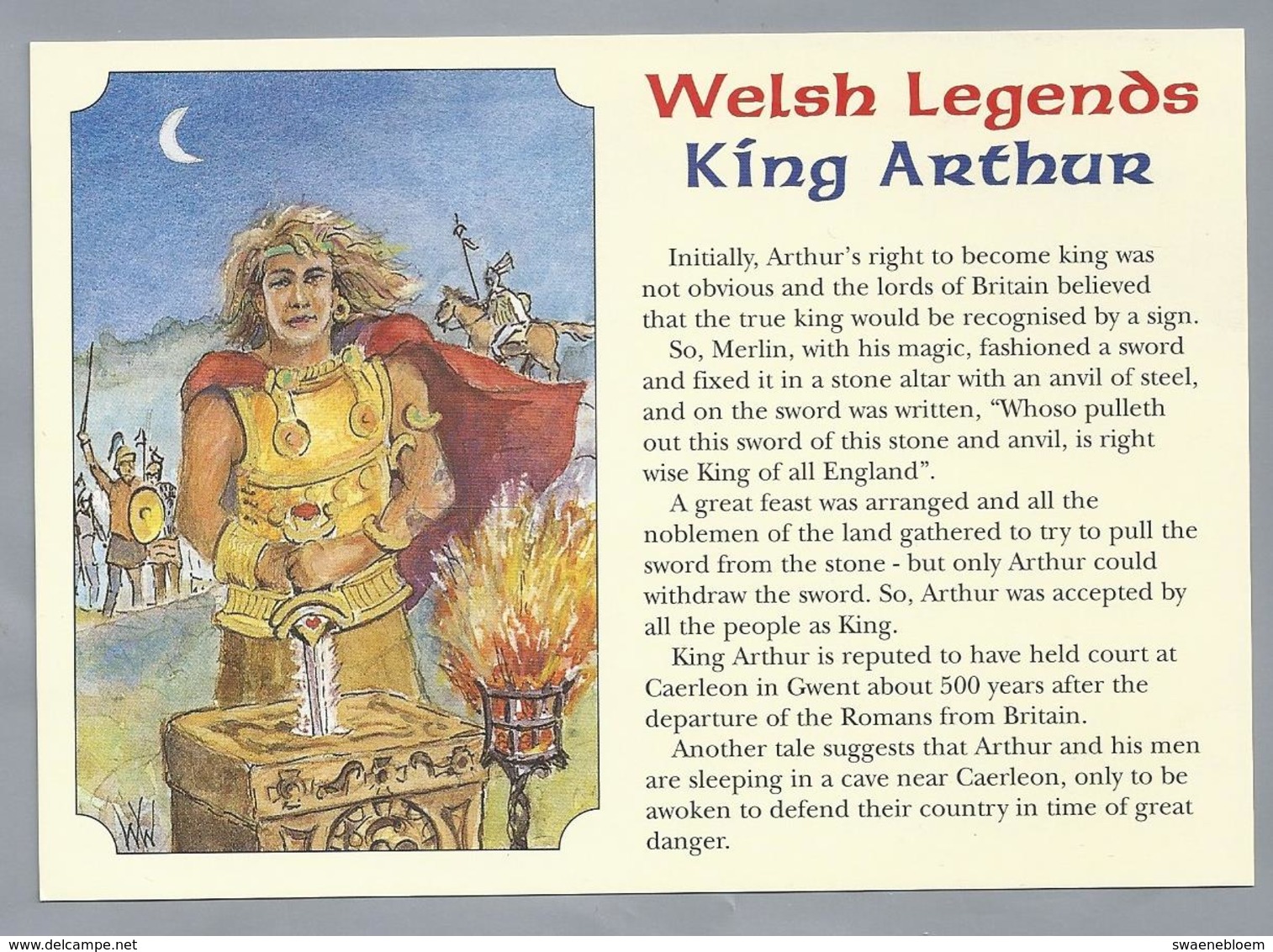 UK.- WALES. WELSH LEGENDS. KING ARTHUR - Andere & Zonder Classificatie