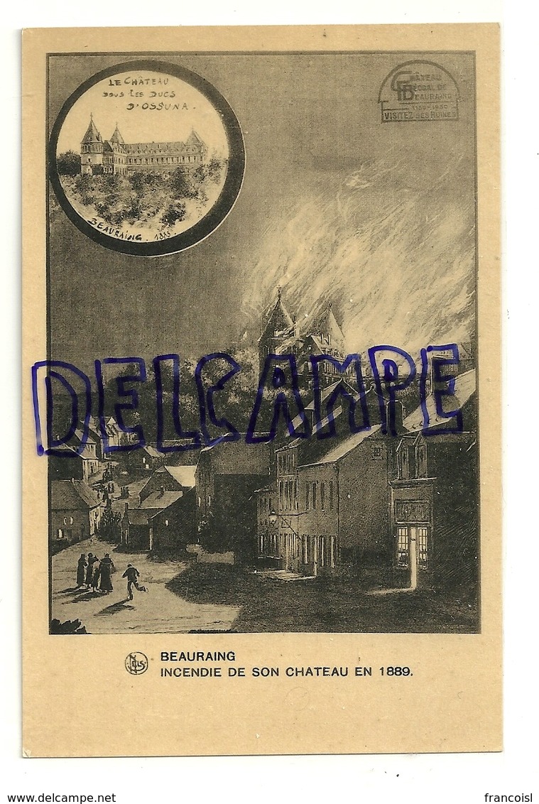 Belgique. Beauraing Incendie Du Château En 1889. NELS - Beauraing