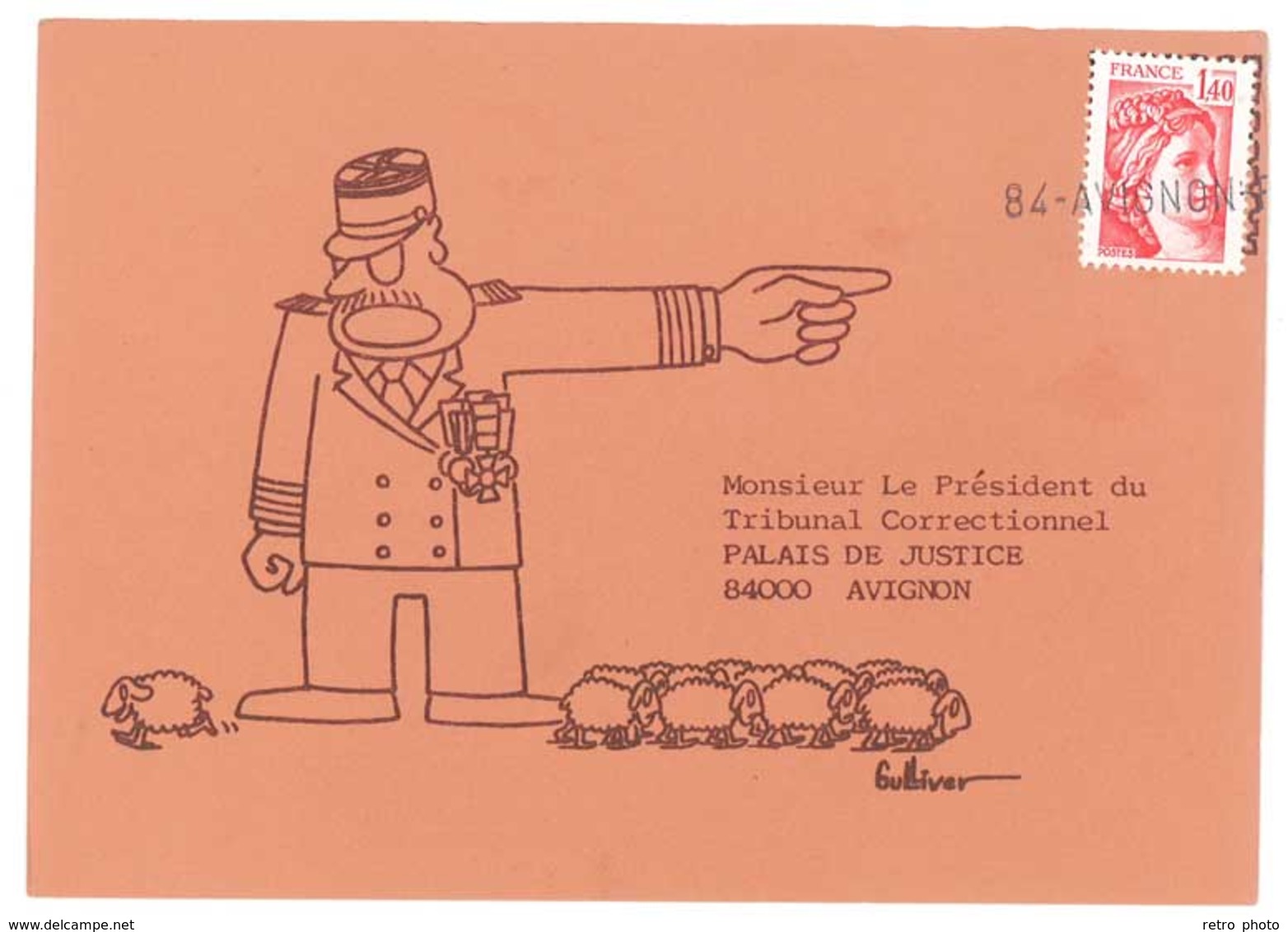 Carte Pétition, Signée Gulliver, Militaire, Moutons, Larzac, Avignon  ( PO ) - Evènements