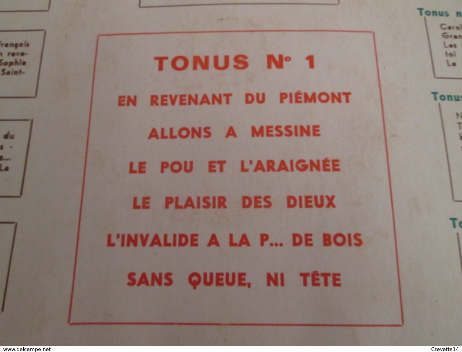 33T 25 Cm PLAISIR DES DIEUX TONUS N°1 Chansons à Boire / De Salles De Garde . Tirage Limité Pour Médecins - Formats Spéciaux