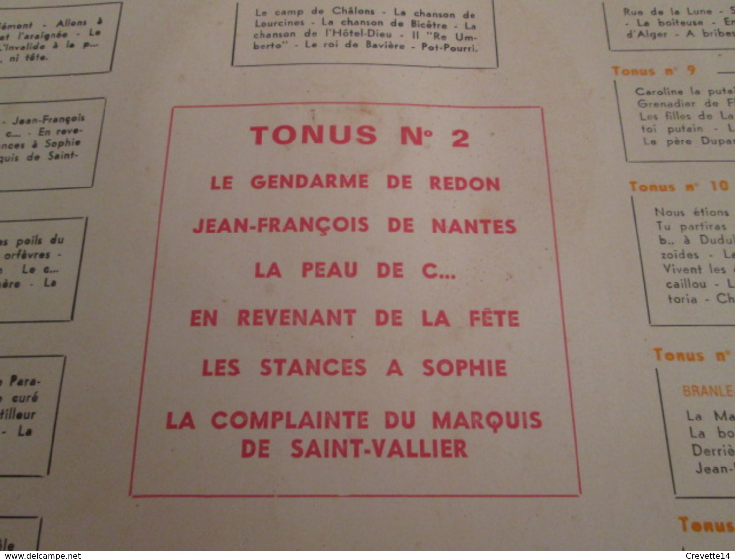 33T 25 Cm PLAISIR DES DIEUX TONUS N°2 Chansons à Boire / De Salles De Garde . Tirage Limité Pour Médecins - Formats Spéciaux