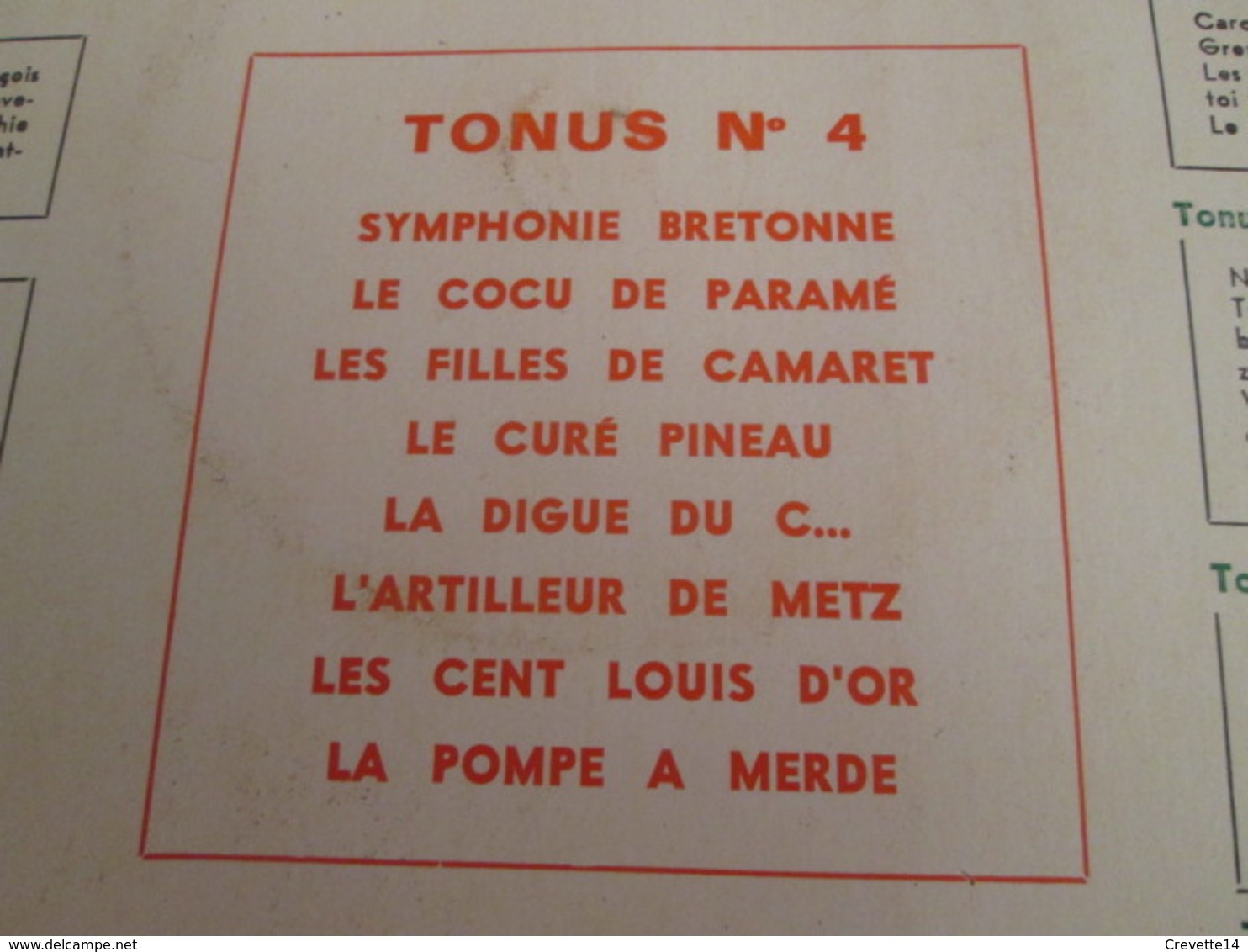 33T 25 Cm PLAISIR DES DIEUX TONUS N°4 Chansons à Boire / De Salles De Garde . Tirage Limité Pour Médecins - Formats Spéciaux