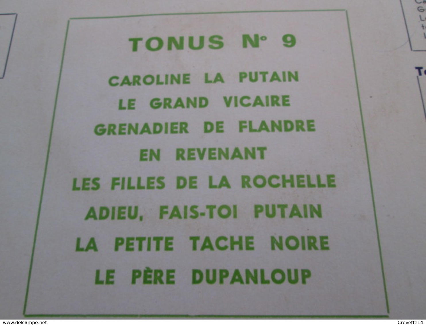 33T 25 Cm PLAISIR DES DIEUX TONUS N°9 Chansons à Boire / De Salles De Garde . Tirage Limité Pour Médecins - Formats Spéciaux