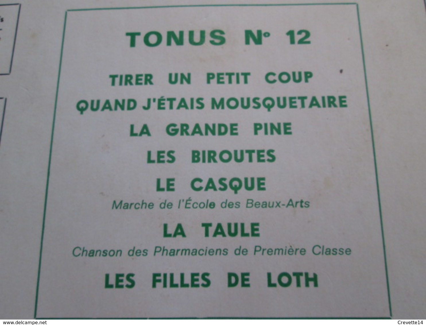 33T 25 Cm PLAISIR DES DIEUX TONUS N°12 Chansons à Boire / De Salles De Garde . Tirage Limité Pour Médecins - Formats Spéciaux