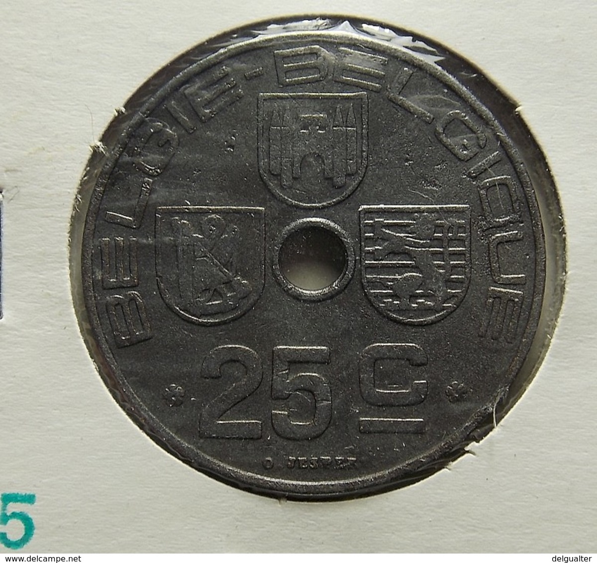 Belgium 25 Centimes 1944 Varnished - 25 Centimes