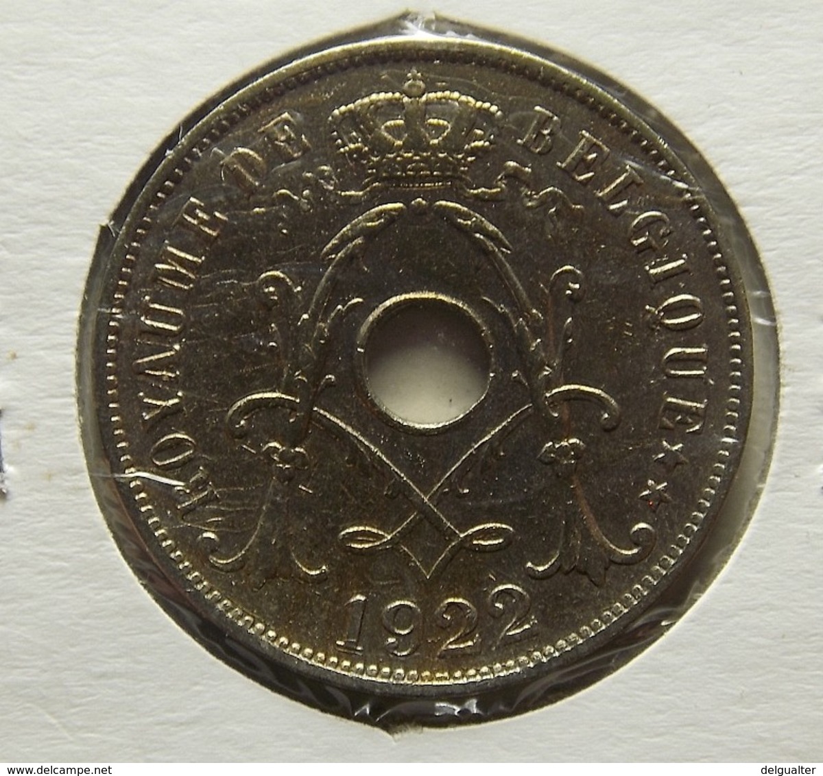 Belgium 25 Centimes 1922 Varnished - 25 Centimes