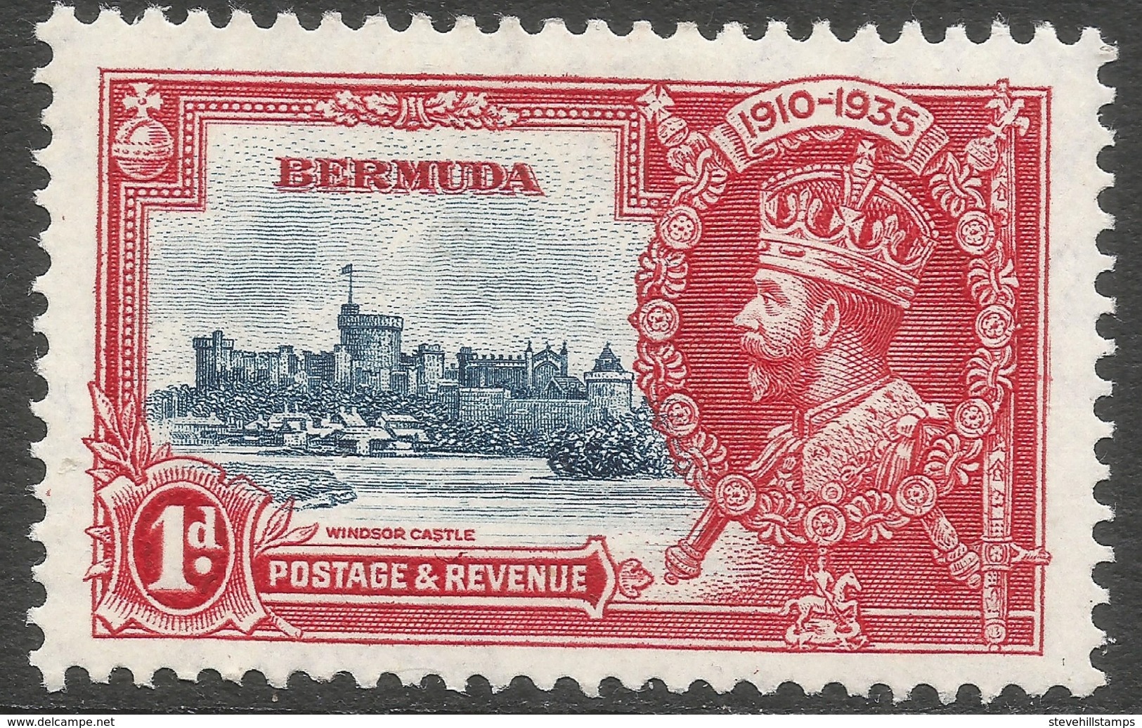 Bermuda. 1935 KGV Silver Jubilee. 1d MH. SG 94 - Bermuda