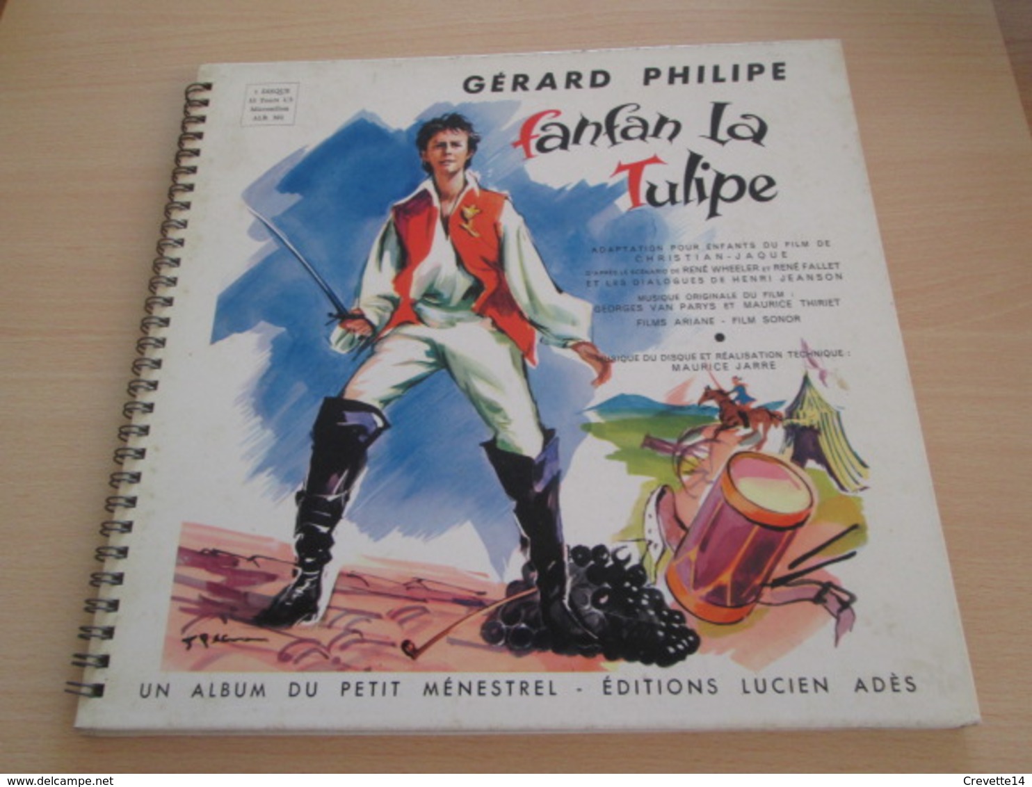 FANFAN LA TULIPE 25 CM 10 '' LP LIVRE DISQUE PETIT MENESTREL GERARD PHILIPPE - Enfants