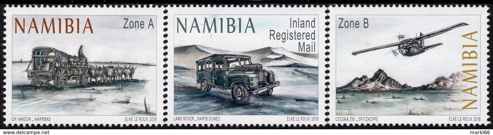 Namibia - 2018 - Ox Wagon To Airplane - Mint Stamp Set - Namibia (1990- ...)