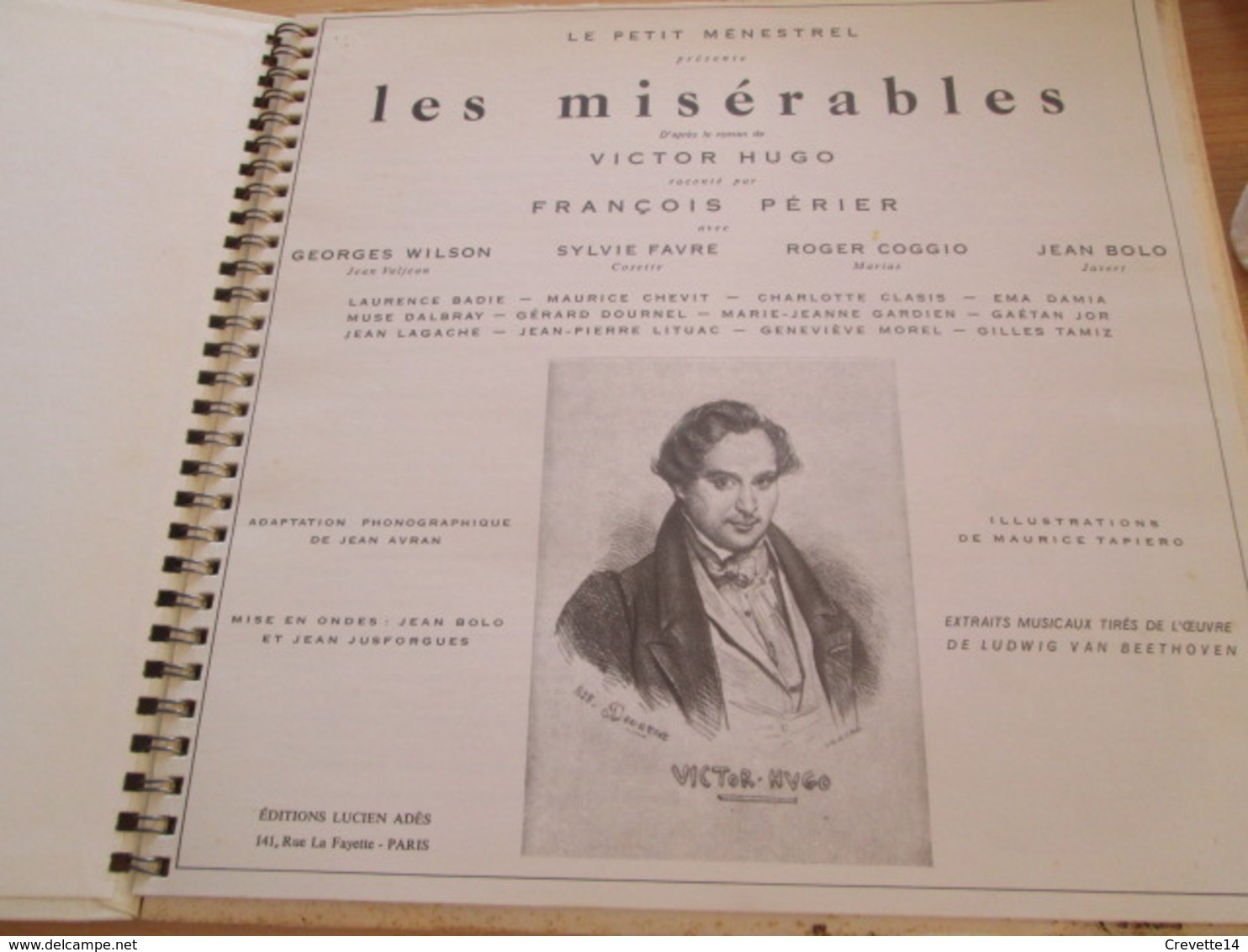 MISÉRABLES FRANÇOIS PÉRIER VICTOR HUGO ALB48 MENESTREL G 2X VINYLES 33T LP - Niños