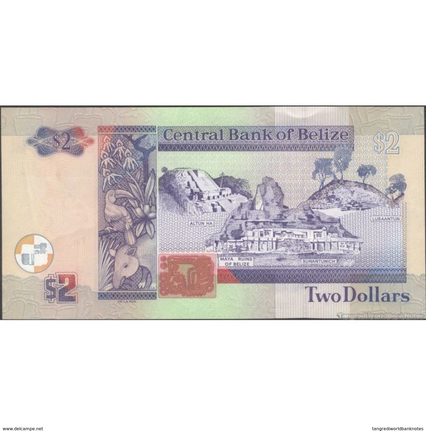TWN - BELIZE 66e - 2 Dollars 1.11.2014 Prefix DM UNC - Belize