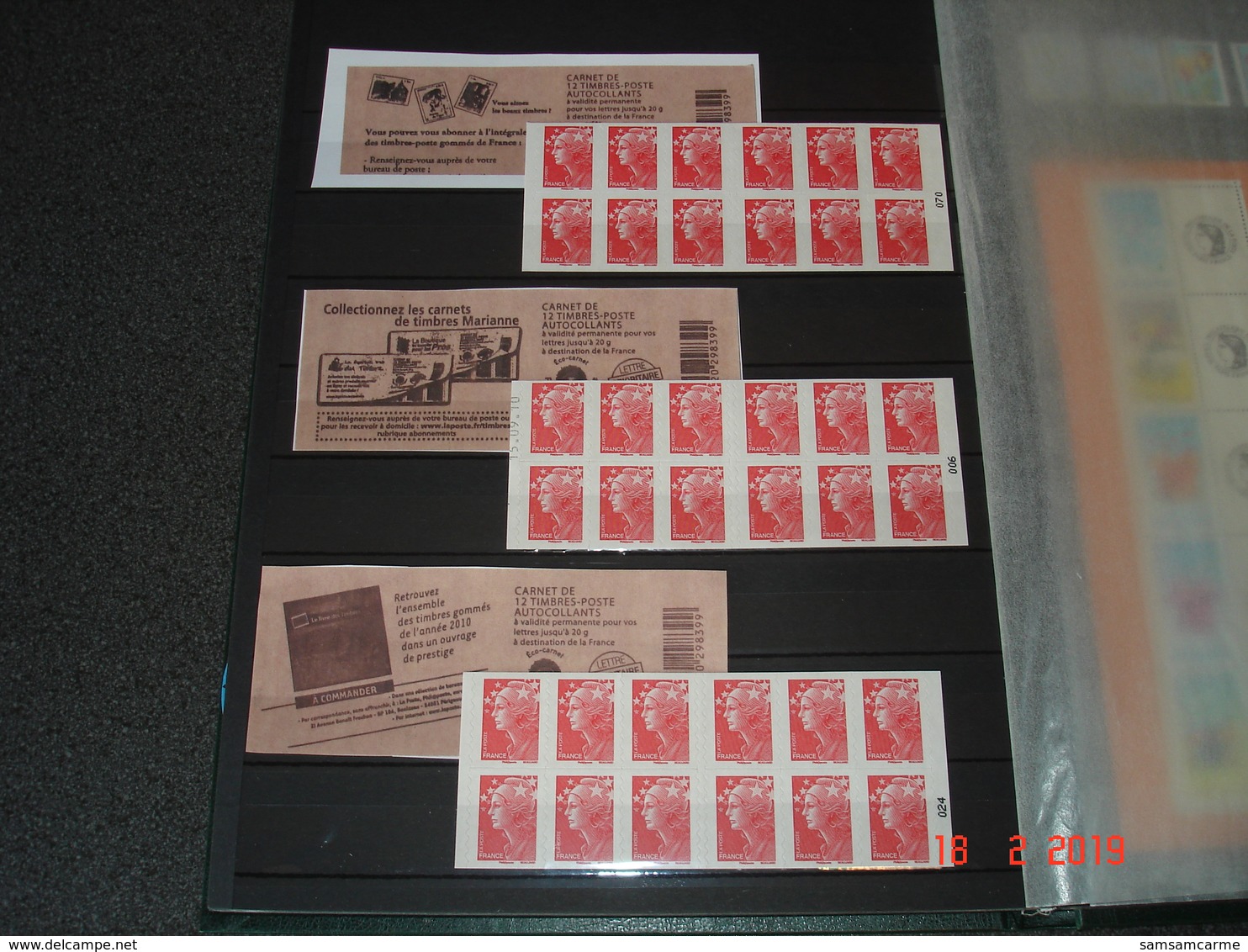 ALBUM CONTENANT TIMBRES,BLOCS FEUILLETS ET CARNETS NEUFS LUXE DE FRANCE  SANS TRACES DE CHARNIERES   BELLE COTE