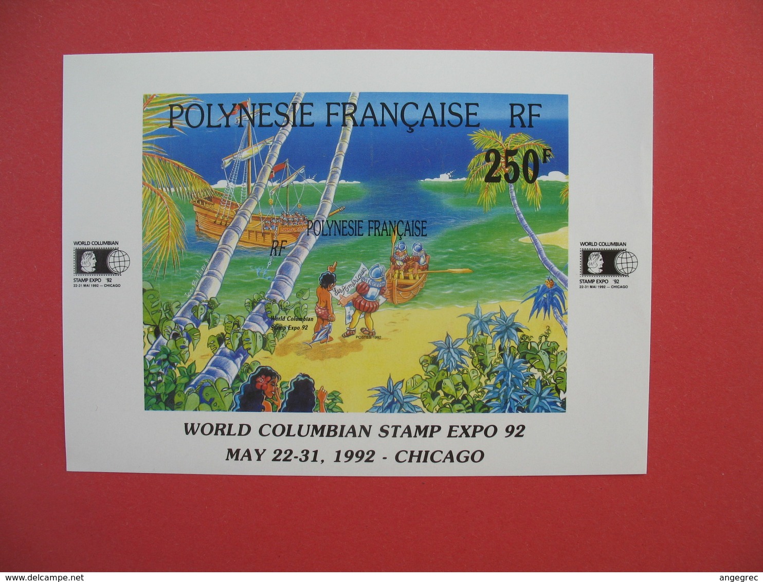 Bloc Feuillet     Polynésie Française  1992    250 F  N° 20 - Blocs-feuillets