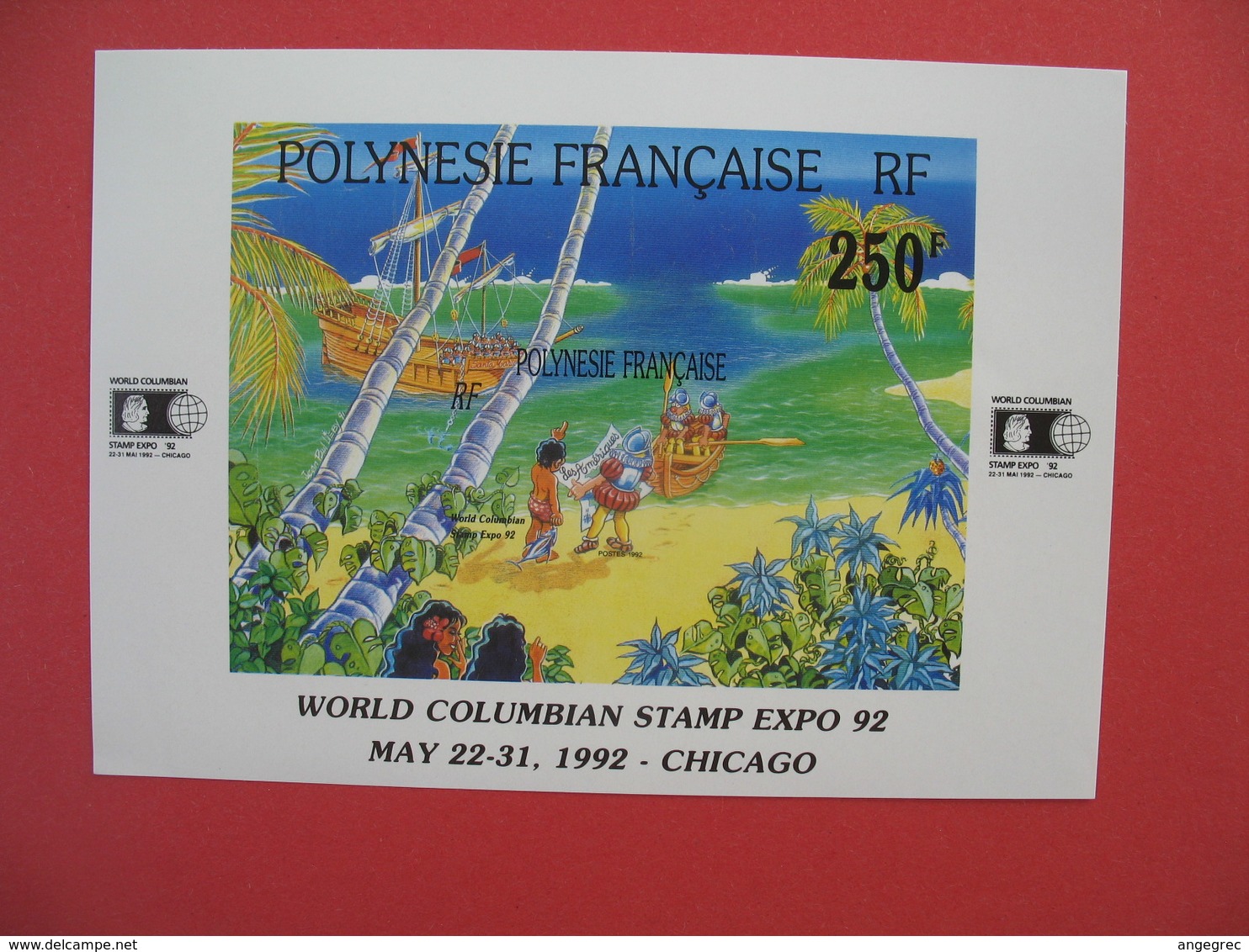 Bloc Feuillet     Polynésie Française  1992    250 F  N° 20 - Blocs-feuillets