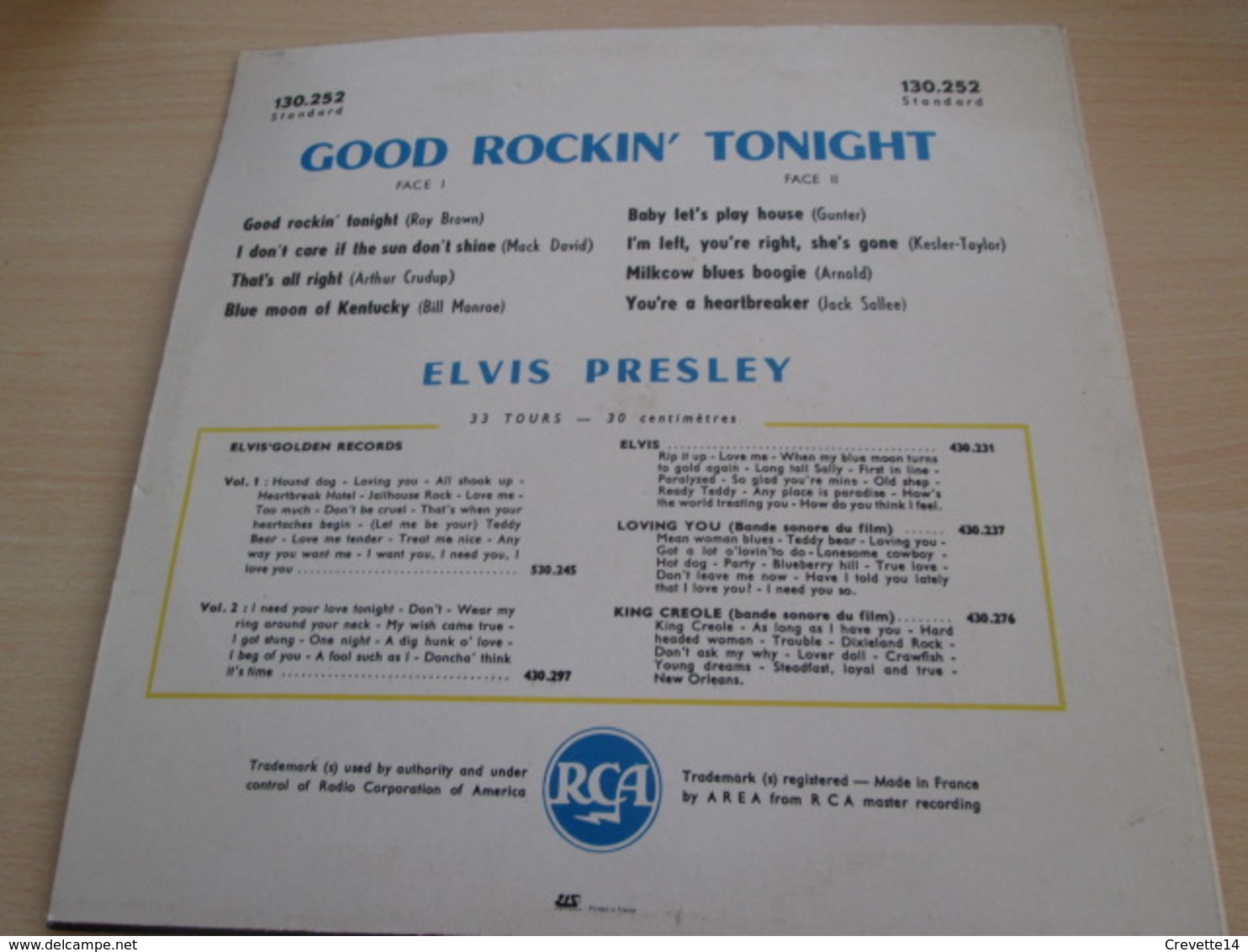 VYNILE NEUF  Elvis Presley Good Rockin' Tonight EP 78, 25 Cm RCA 130.252 Made In France - Rock