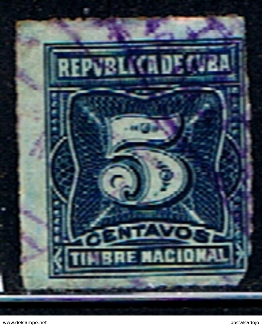 CUBA 243 // YVERT 1889 FISCAL // 1889 - Strafport
