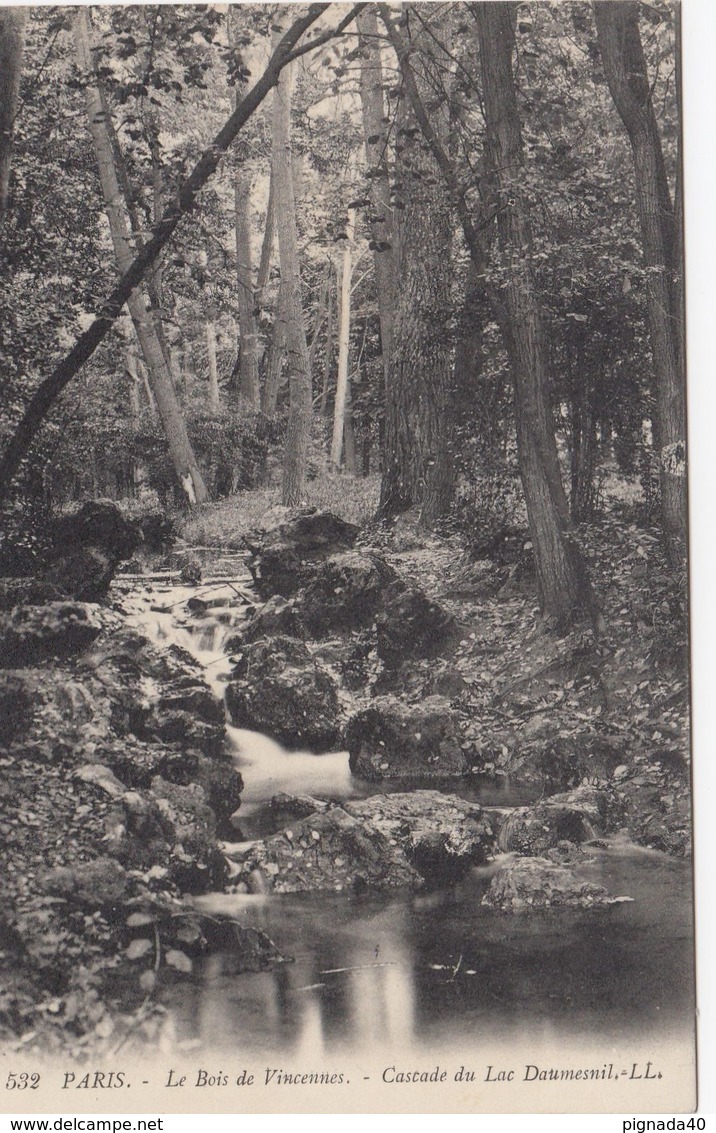 Cp , 75 , PARIS , Le Bois De Vincennes, Cascade Du Lac Daumesnil - Parks, Gardens