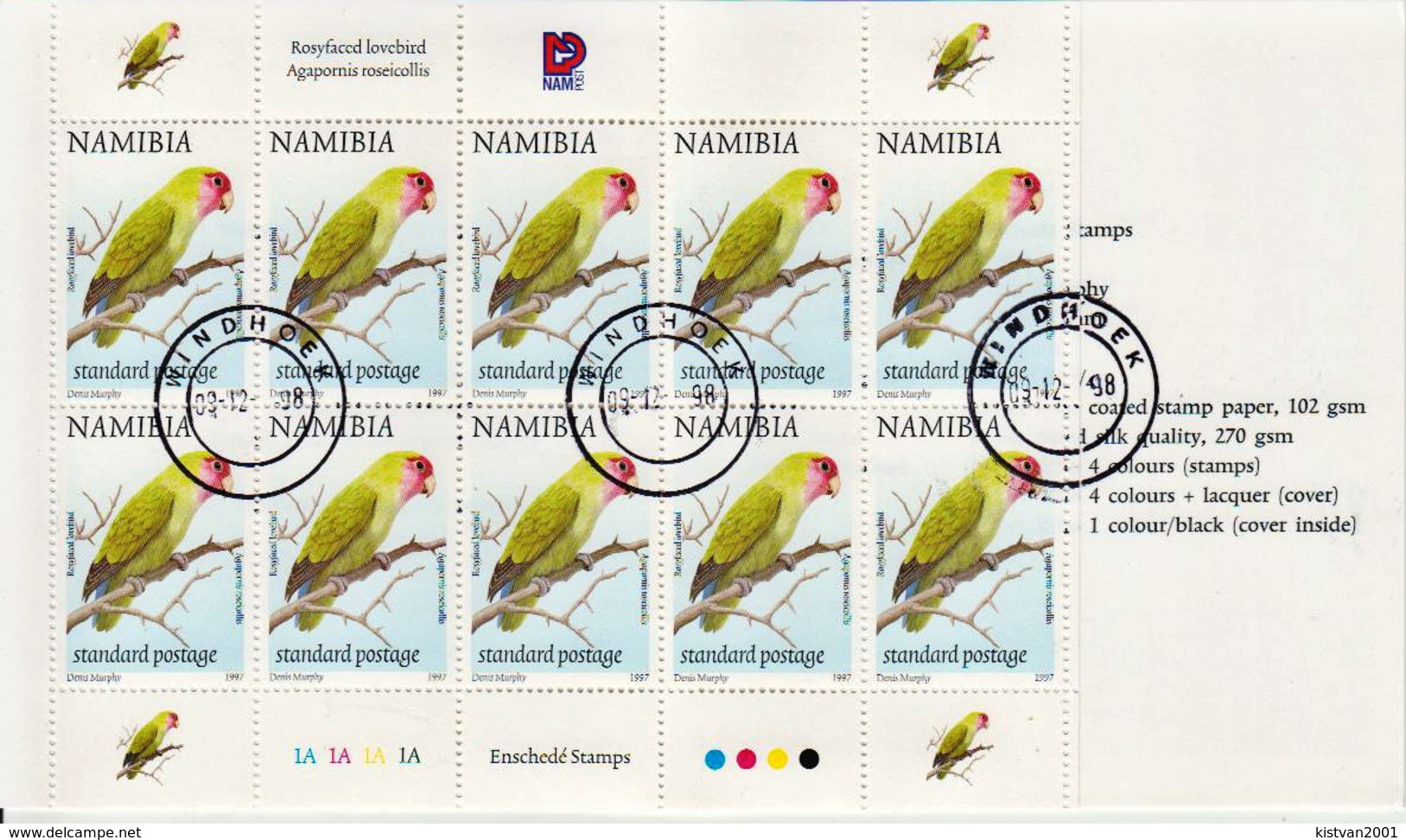 Namibia CTO Booklet - Parrots