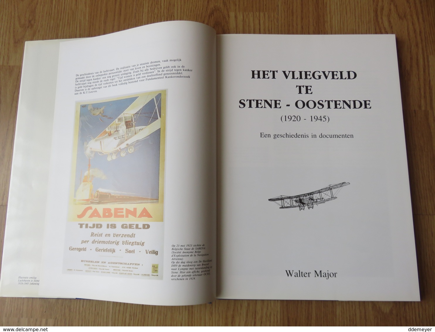 Het Vliegveld Te Stene - Oostende 1920-1945 Walter Major 1993 175blz - Geschiedenis