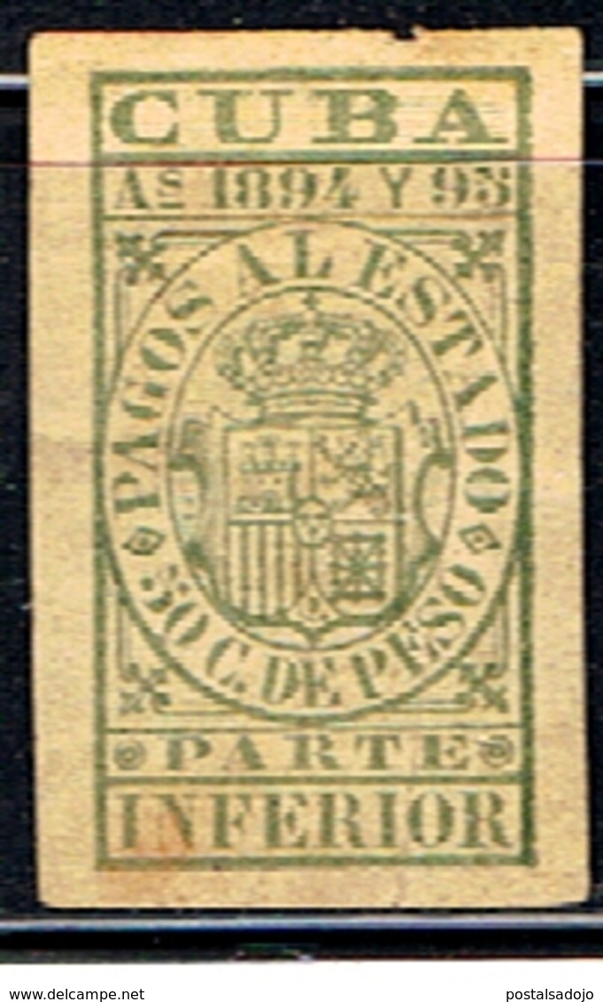 CUBA 246 // YVERT 50 C. DE PESOS // 1894-95 - Timbres-taxe