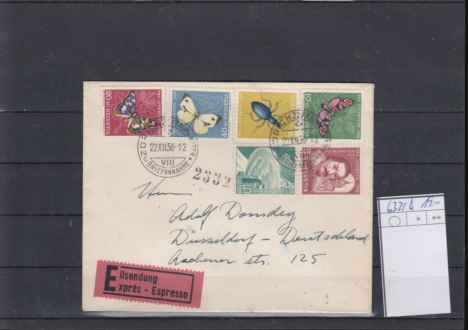 Schweiz Michel Cat.No. Used 632/636 Express Cover - Lettres & Documents