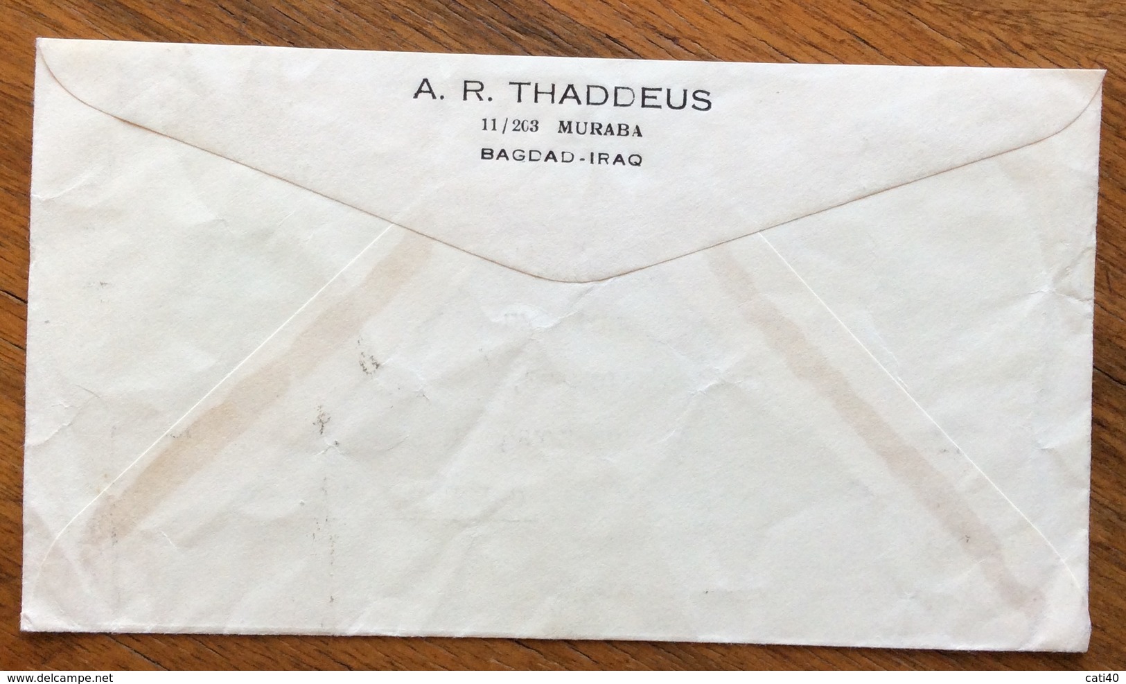 IRAQ  ENVELOPE COVER AIR MAIL   FROM BAGHDAD  TO  MONACO GERMANY  1955 - Irak