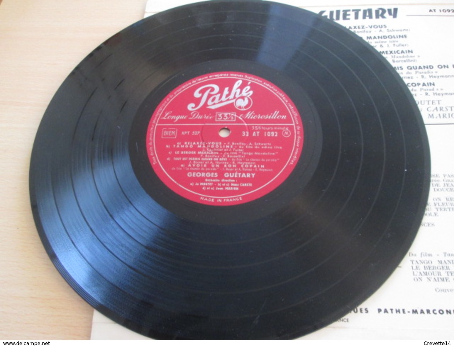 VYNIL En TBE 10'' 25 Cm Pathe 1092 Georges Guetary 1 Titre Leo Ferre La Fortune Nm - Oper & Operette