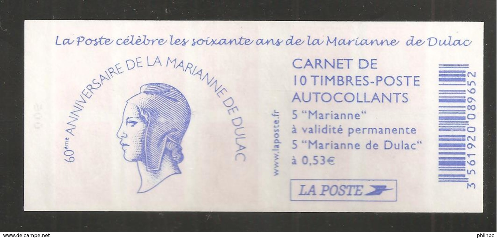 France, Carnet 1513, Daté, Carnet Neuf **, Non Plié, TTB, Carnet Marianne De Dulac, 3841, 3744a - Autres & Non Classés