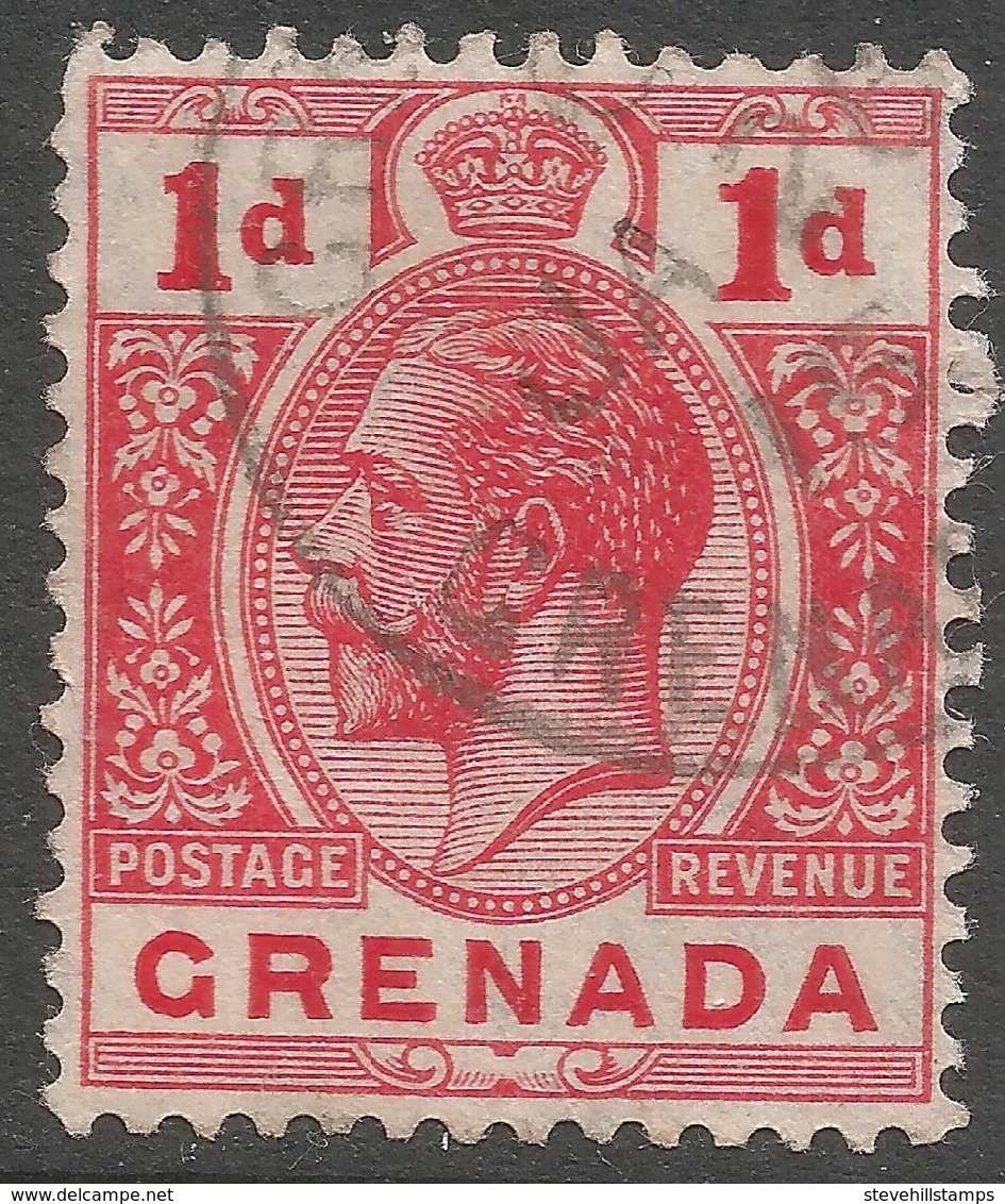 Grenada. 1913-22 KGV. 1d Used. Mult Crown CA  SG 91 - Granada (...-1974)