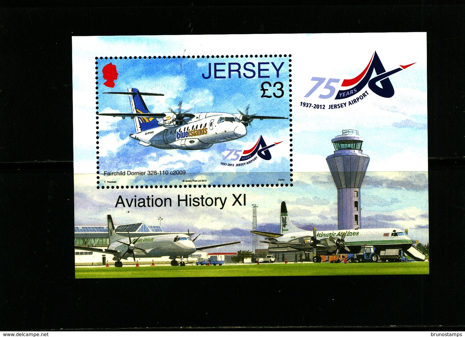 JERSEY - 2012  ANNIVERSARY OF JERSEY AIRPORT  MS  MINT NH - Jersey