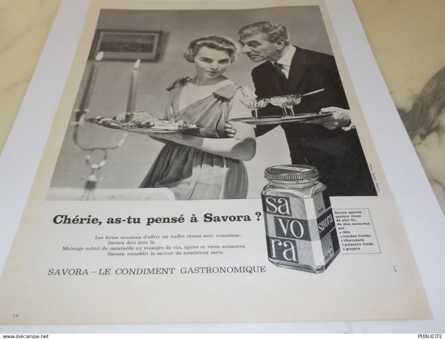 ANCIENNE PUBLICITE CONTIMENT GASTRONOMIQUE SAVORA 1960 - Affiches