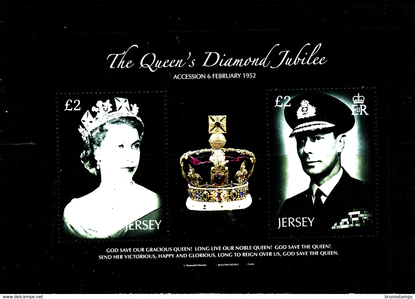 JERSEY - 2012  DIAMOND JUBILEE  MS  MINT NH - Jersey