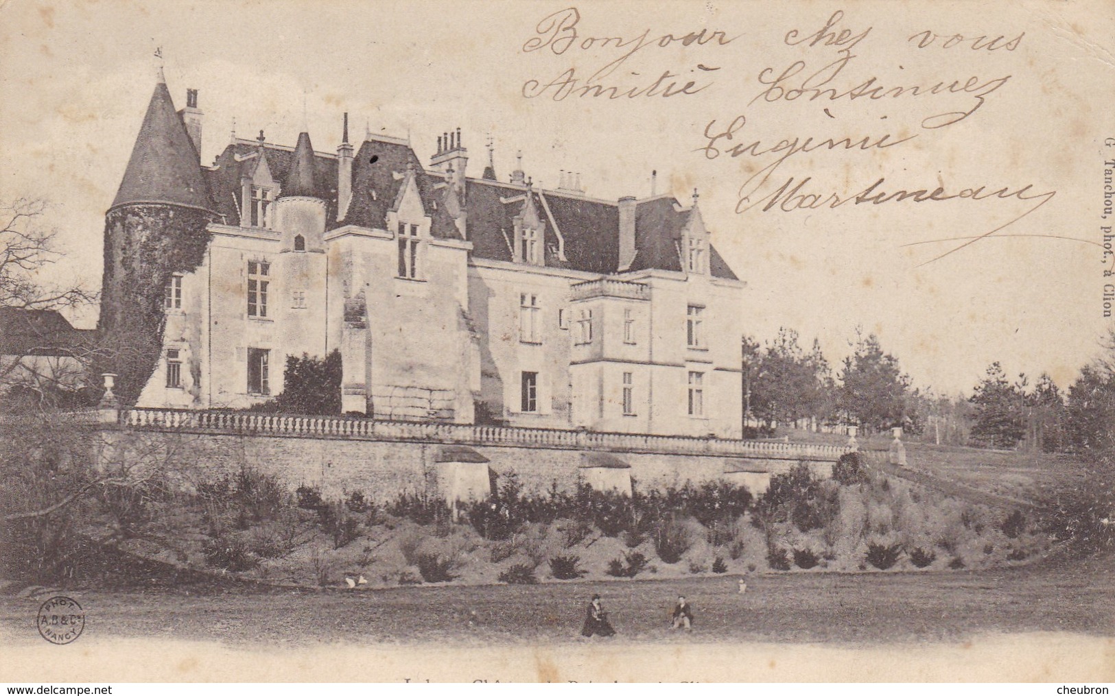 36. CLION.  CPA. CHATEAU DE PREAULX. ANNEE 1905 - Autres & Non Classés