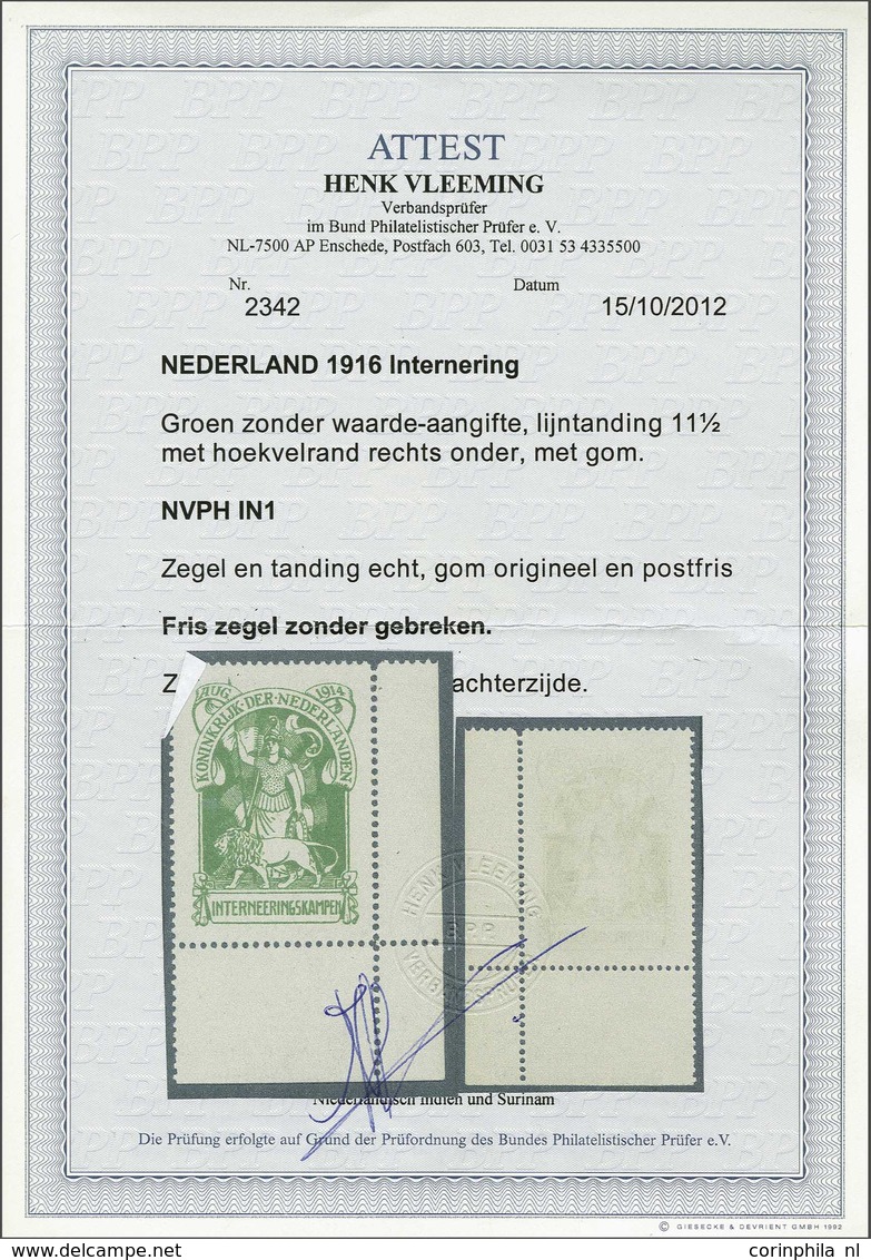 Netherlands Internment Stamps - Autres & Non Classés