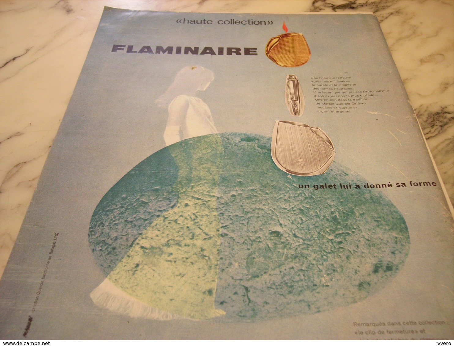 ANCIENNE PUBLICITE HAUTE COLLECTION BRIQUET  FLAMINAIRE 1960 - Autres & Non Classés